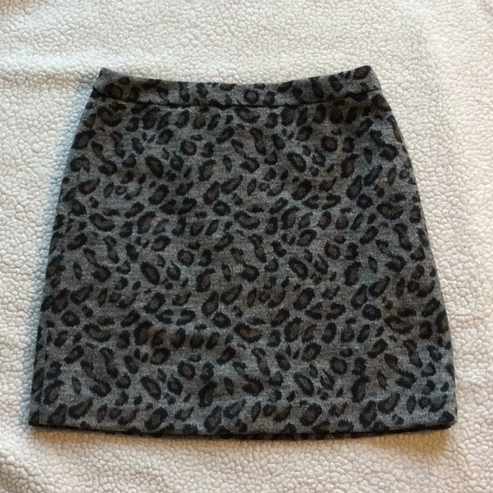 Wool Leopard Skirt